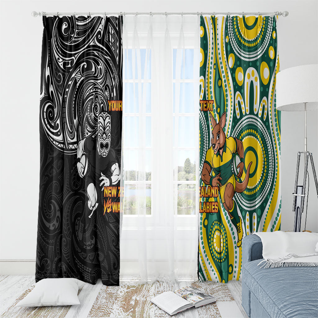 Custom Australia vs New Zealand Window Curtain Rugby Rivalry Two Nations One Battle