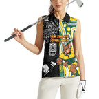 Custom Australia vs New Zealand Women Sleeveless Polo Shirt Rugby Rivalry Two Nations One Battle