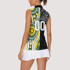 Custom Australia vs New Zealand Women Sleeveless Polo Shirt Rugby Rivalry Two Nations One Battle