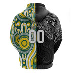 Custom Australia vs New Zealand Zip Hoodie Rugby Rivalry Two Nations One Battle