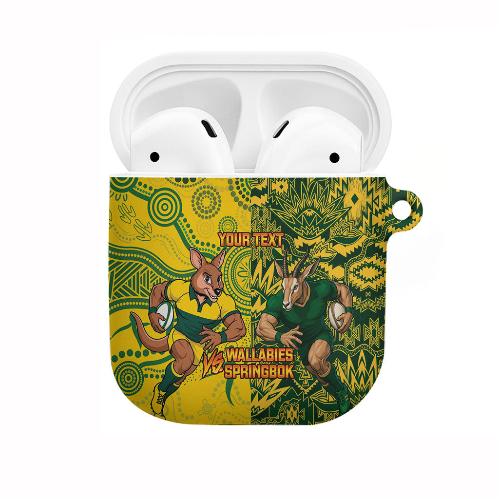 Custom Australia vs South Africa AirPods Case Wallabies vs Springboks Two Nations One Battle