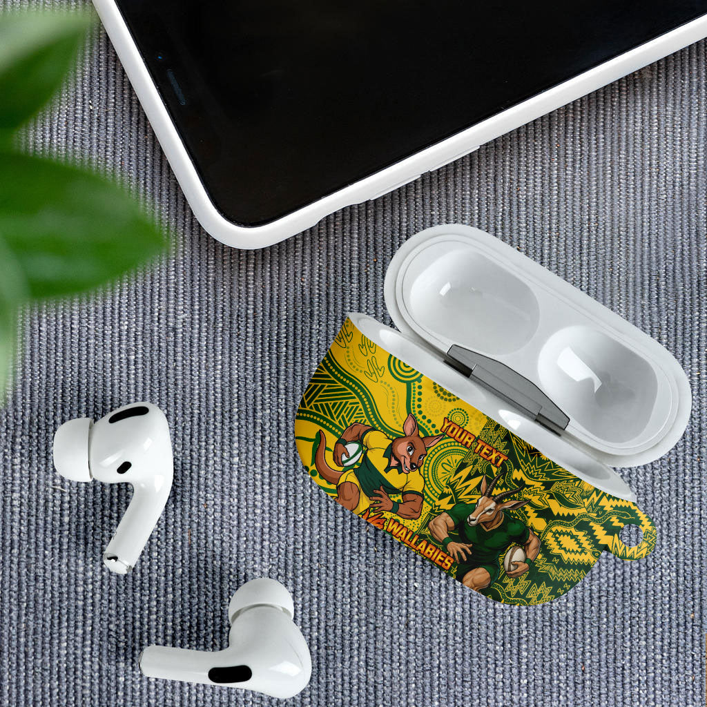 Custom Australia vs South Africa AirPods Case Wallabies vs Springboks Two Nations One Battle