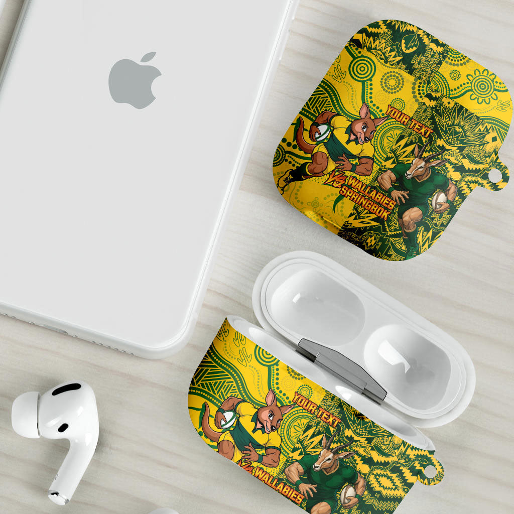 Custom Australia vs South Africa AirPods Case Wallabies vs Springboks Two Nations One Battle