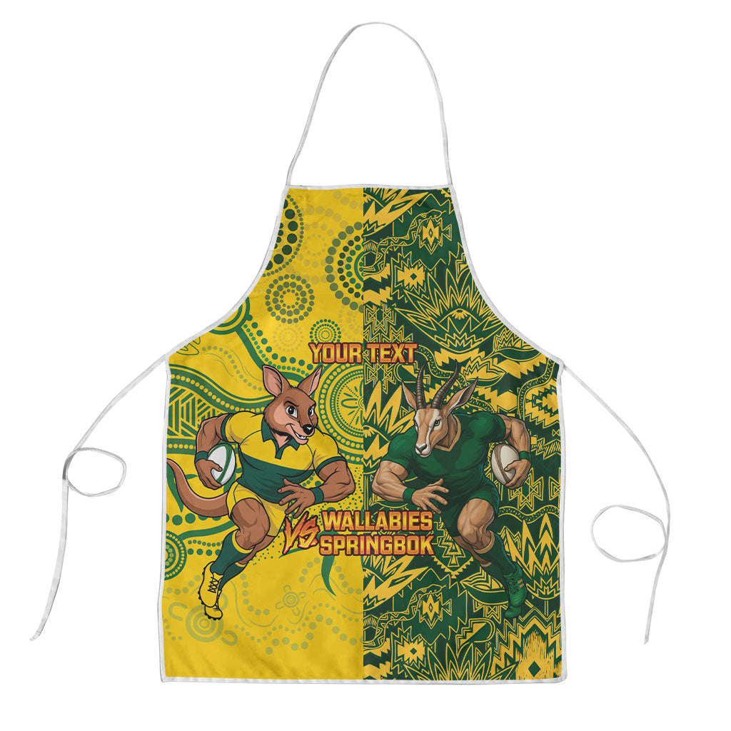 Custom Australia vs South Africa Apron Wallabies vs Springboks Two Nations One Battle