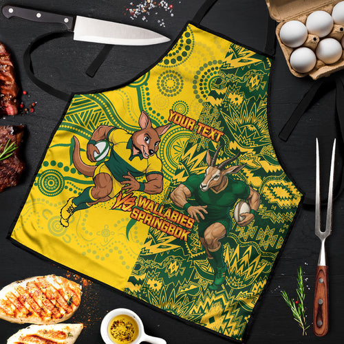 Custom Australia vs South Africa Apron Wallabies vs Springboks Two Nations One Battle