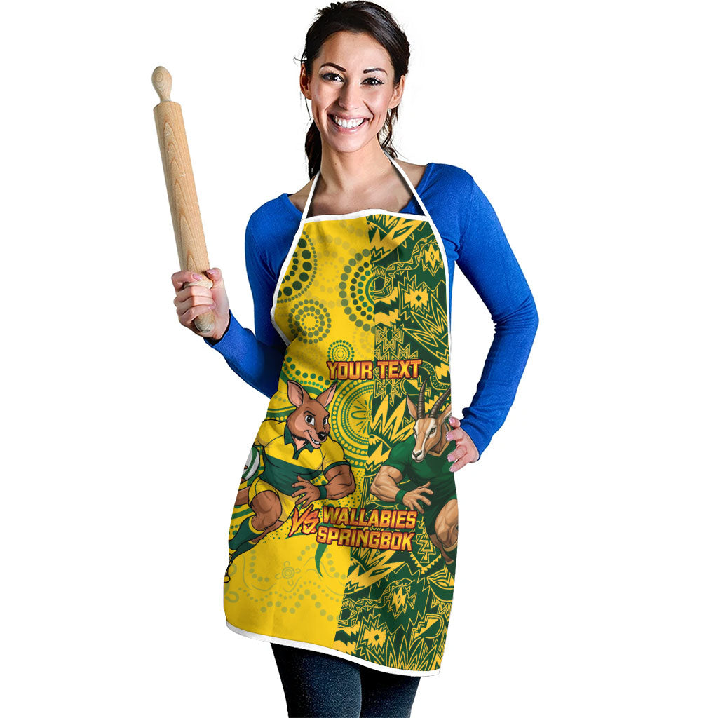 Custom Australia vs South Africa Apron Wallabies vs Springboks Two Nations One Battle
