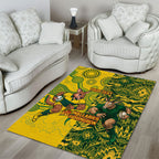 Custom Australia vs South Africa Area Rug Wallabies vs Springboks Two Nations One Battle