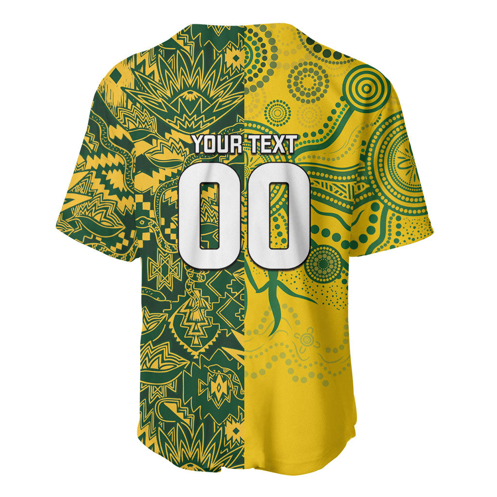 Custom Australia vs South Africa Baseball Jersey Wallabies vs Springboks Two Nations One Battle