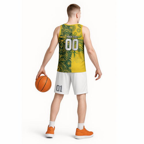 Custom Australia vs South Africa Basketball Jersey Wallabies vs Springboks Two Nations One Battle