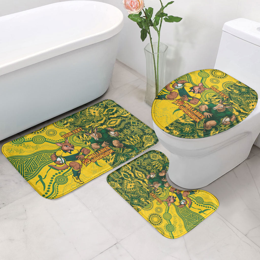 Custom Australia vs South Africa Bathroom Set Wallabies vs Springboks Two Nations One Battle