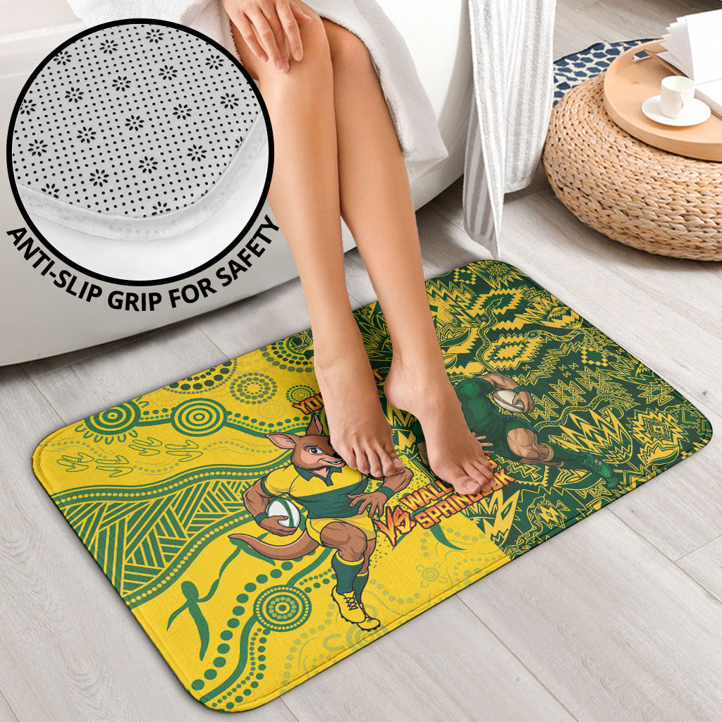 Custom Australia vs South Africa Bathroom Set Wallabies vs Springboks Two Nations One Battle