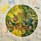 Custom Australia vs South Africa Beach Blanket Wallabies vs Springboks Two Nations One Battle