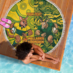Custom Australia vs South Africa Beach Blanket Wallabies vs Springboks Two Nations One Battle