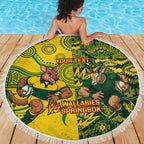 Custom Australia vs South Africa Beach Blanket Wallabies vs Springboks Two Nations One Battle