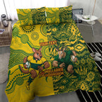 Custom Australia vs South Africa Bedding Set Wallabies vs Springboks Two Nations One Battle