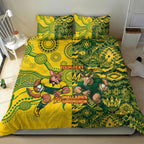 Custom Australia vs South Africa Bedding Set Wallabies vs Springboks Two Nations One Battle