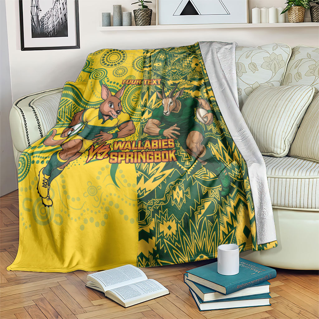 Custom Australia vs South Africa Blanket Wallabies vs Springboks Two Nations One Battle