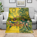Custom Australia vs South Africa Blanket Wallabies vs Springboks Two Nations One Battle