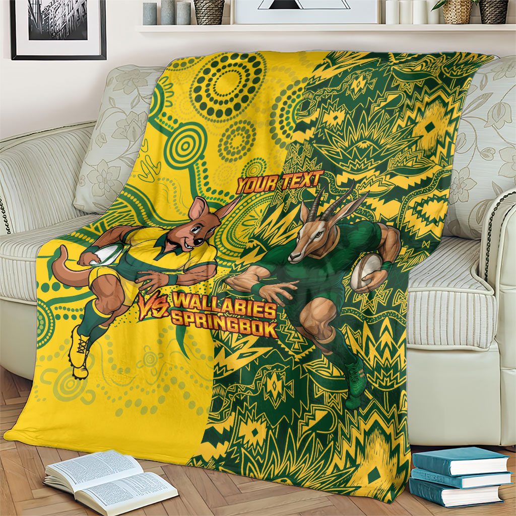 Custom Australia vs South Africa Blanket Wallabies vs Springboks Two Nations One Battle