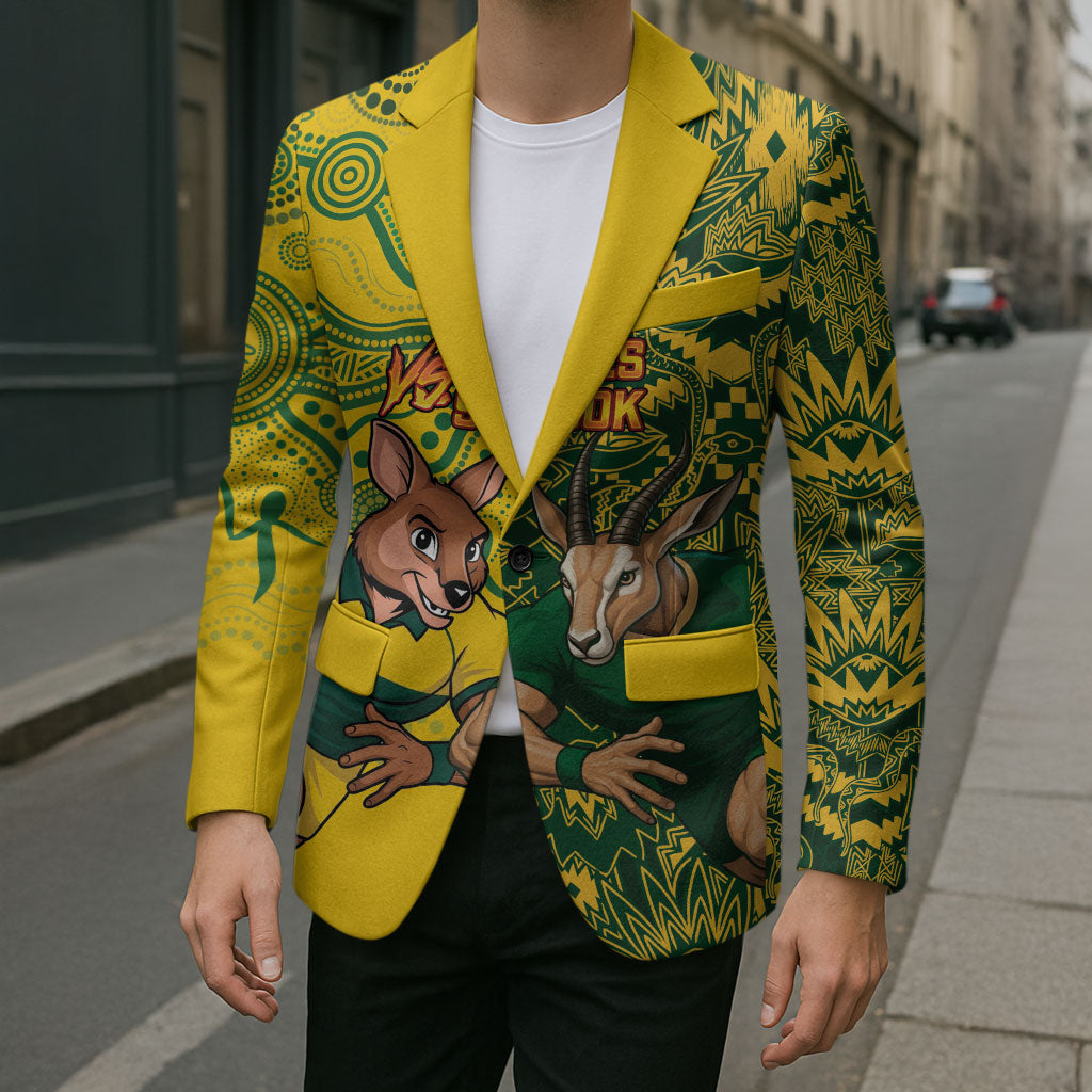 Custom Australia vs South Africa Blazer Wallabies vs Springboks Two Nations One Battle