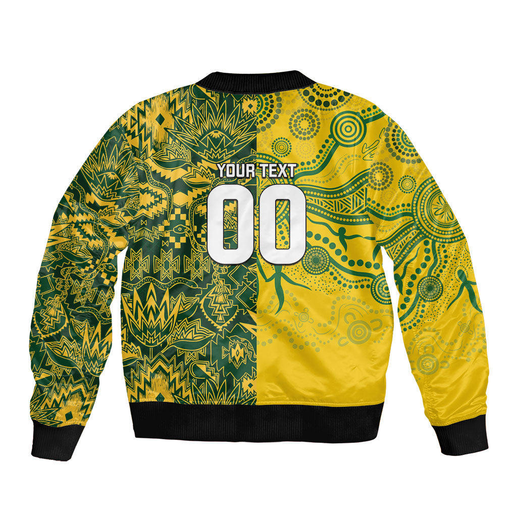 Custom Australia vs South Africa Bomber Jacket Wallabies vs Springboks Two Nations One Battle