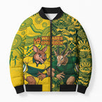 Custom Australia vs South Africa Bomber Puffer Jacket Wallabies vs Springboks Two Nations One Battle