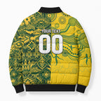 Custom Australia vs South Africa Bomber Puffer Jacket Wallabies vs Springboks Two Nations One Battle