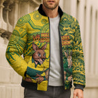 Custom Australia vs South Africa Bomber Puffer Jacket Wallabies vs Springboks Two Nations One Battle