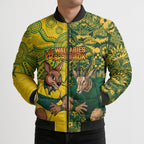 Custom Australia vs South Africa Bomber Puffer Jacket Wallabies vs Springboks Two Nations One Battle