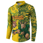 Custom Australia vs South Africa Button Sweatshirt Wallabies vs Springboks Two Nations One Battle