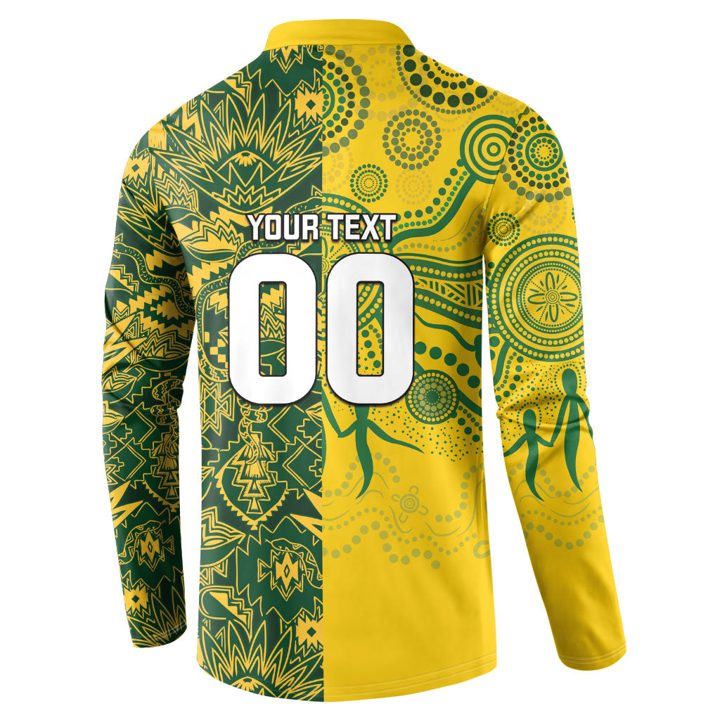 Custom Australia vs South Africa Button Sweatshirt Wallabies vs Springboks Two Nations One Battle