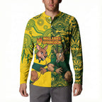 Custom Australia vs South Africa Button Sweatshirt Wallabies vs Springboks Two Nations One Battle