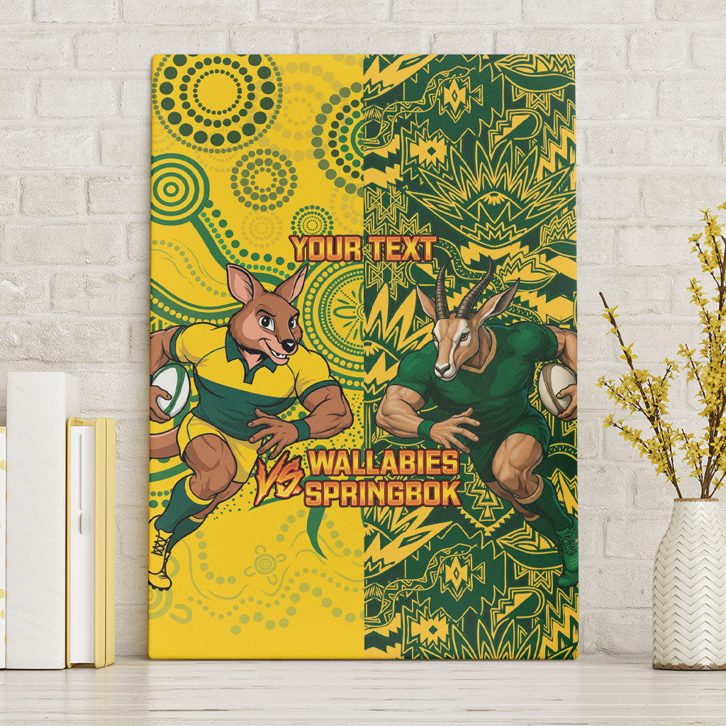 Custom Australia vs South Africa Canvas Wall Art Wallabies vs Springboks Two Nations One Battle