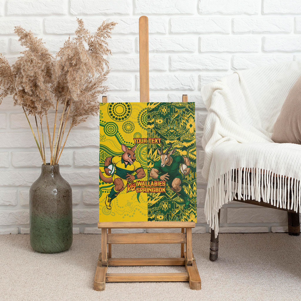 Custom Australia vs South Africa Canvas Wall Art Wallabies vs Springboks Two Nations One Battle
