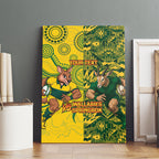 Custom Australia vs South Africa Canvas Wall Art Wallabies vs Springboks Two Nations One Battle