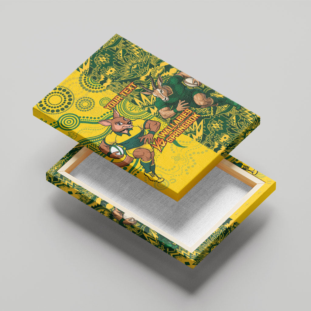 Custom Australia vs South Africa Canvas Wall Art Wallabies vs Springboks Two Nations One Battle