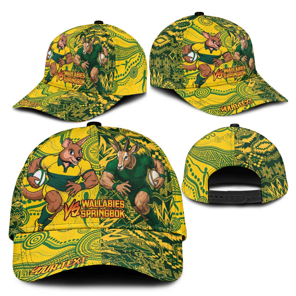 Personalised Australia vs South Africa Classic Cap Wallabies vs Springboks Two Nations One Battle