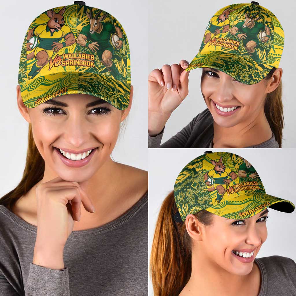 Personalised Australia vs South Africa Classic Cap Wallabies vs Springboks Two Nations One Battle