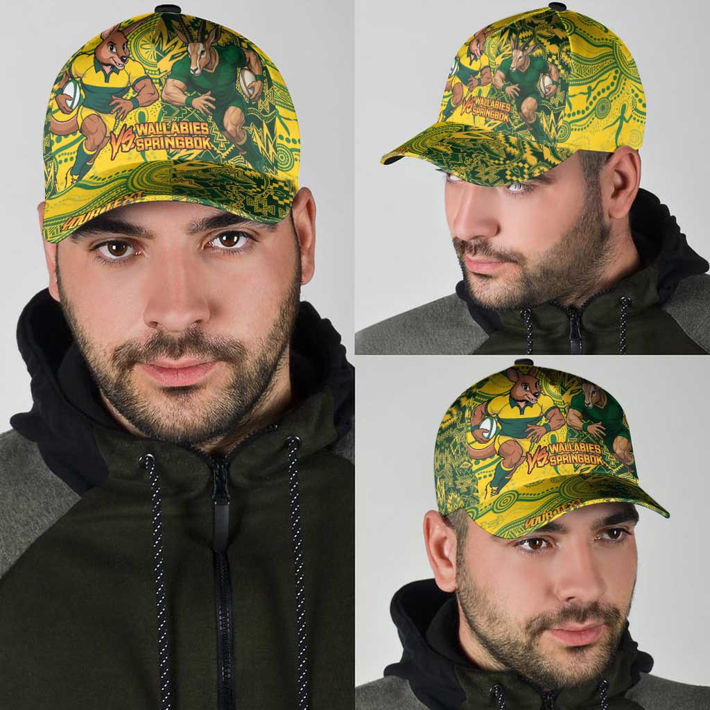 Personalised Australia vs South Africa Classic Cap Wallabies vs Springboks Two Nations One Battle