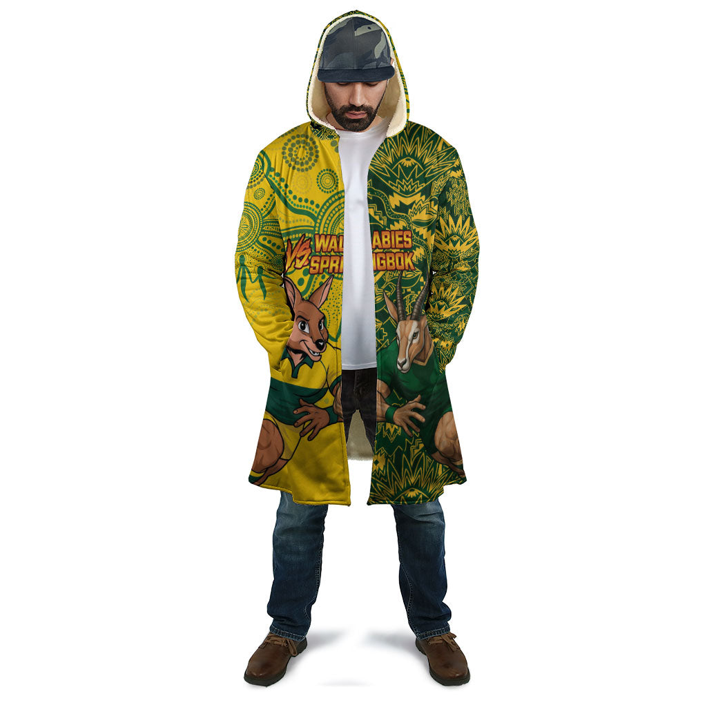 Custom Australia vs South Africa Cloak Wallabies vs Springboks Two Nations One Battle