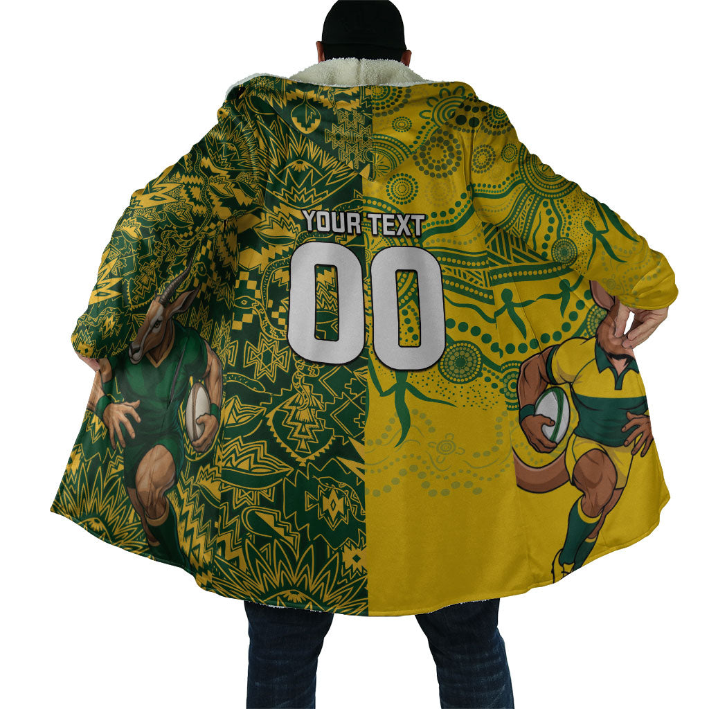 Custom Australia vs South Africa Cloak Wallabies vs Springboks Two Nations One Battle
