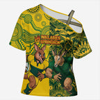 Custom Australia vs South Africa Cross Shoulder Shirt Wallabies vs Springboks Two Nations One Battle