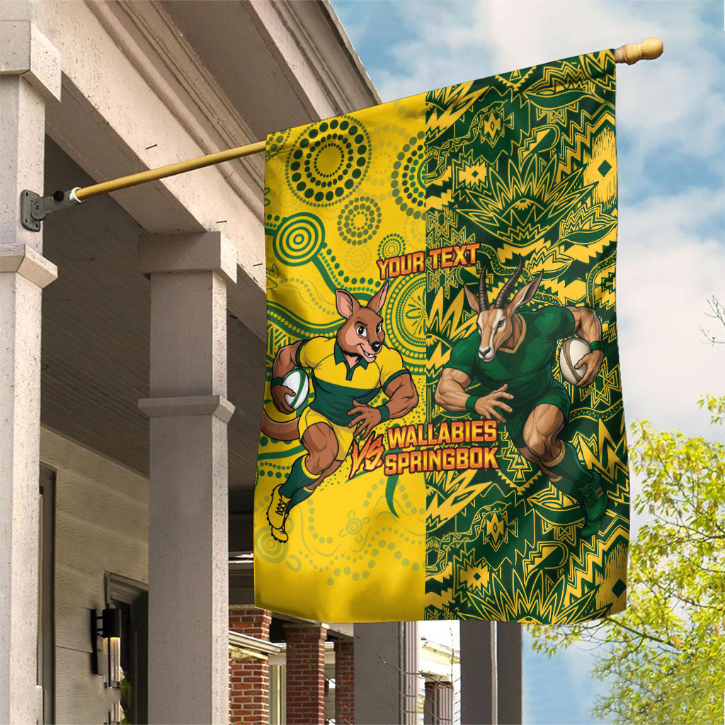 Custom Australia vs South Africa Garden Flag Wallabies vs Springboks Two Nations One Battle