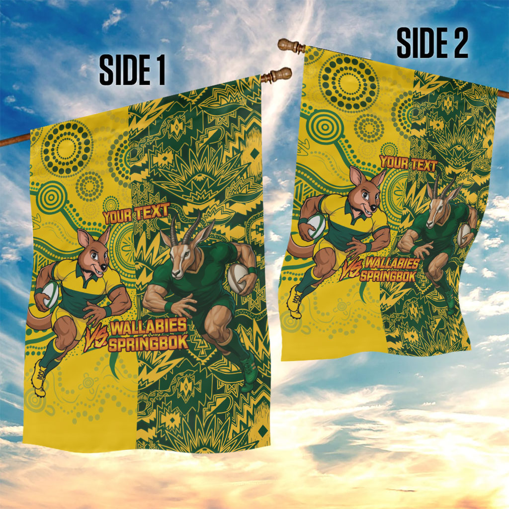 Custom Australia vs South Africa Garden Flag Wallabies vs Springboks Two Nations One Battle
