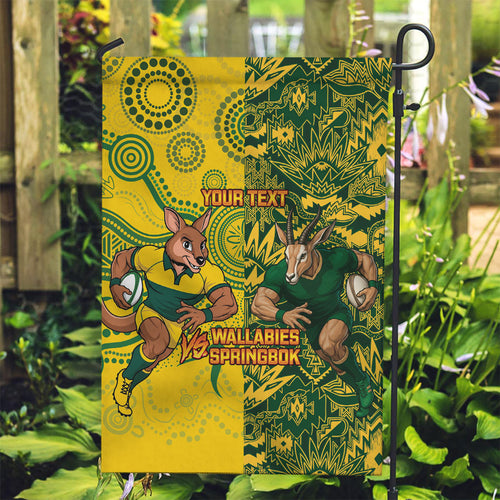 Custom Australia vs South Africa Garden Flag Wallabies vs Springboks Two Nations One Battle