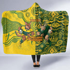 Custom Australia vs South Africa Hooded Blanket Wallabies vs Springboks Two Nations One Battle