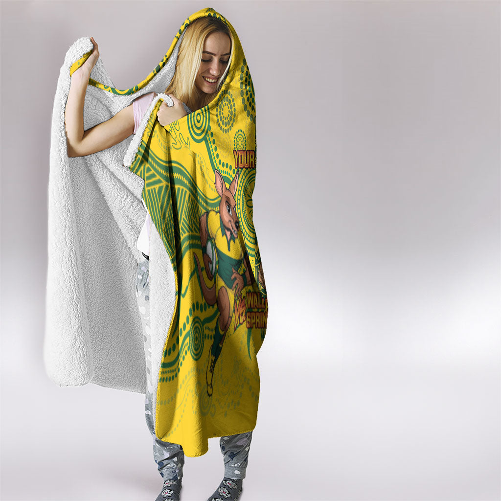 Custom Australia vs South Africa Hooded Blanket Wallabies vs Springboks Two Nations One Battle