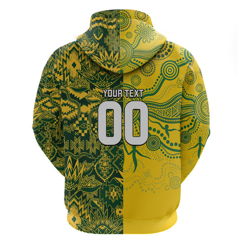 Custom Australia vs South Africa Hoodie Wallabies vs Springboks Two Nations One Battle