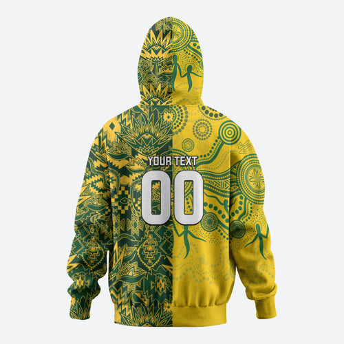 Custom Australia vs South Africa Hoodie Wallabies vs Springboks Two Nations One Battle