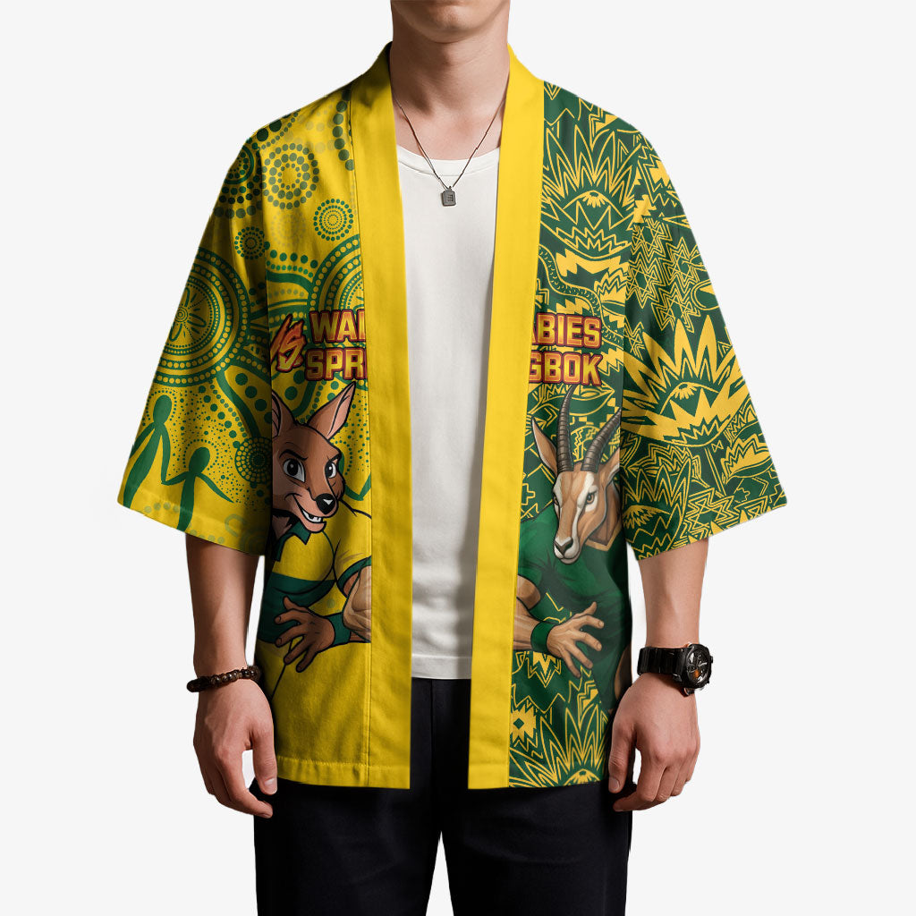 Custom Australia vs South Africa Kimono Wallabies vs Springboks Two Nations One Battle